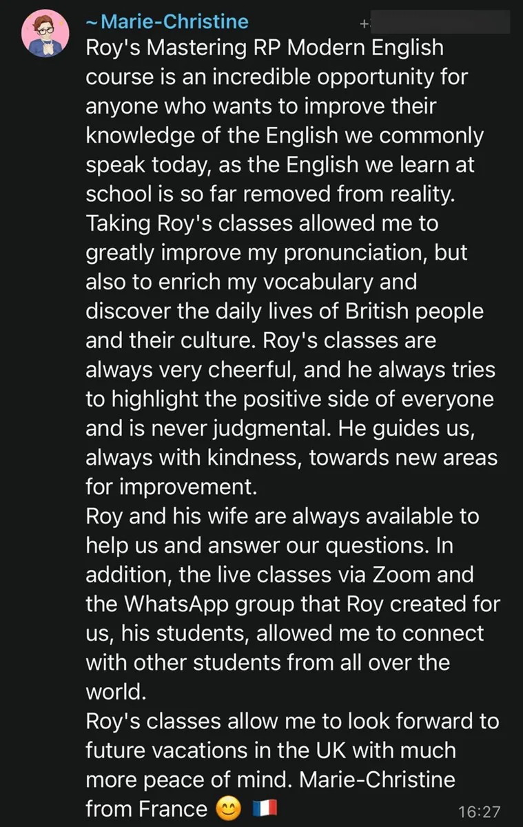 Real student message